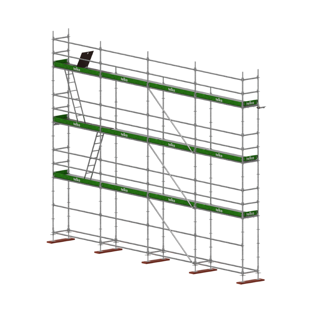 Pakket 100 m² UNICO X gegalvaniseerd · 4 × 3,07 m · hoogte 8,5 m