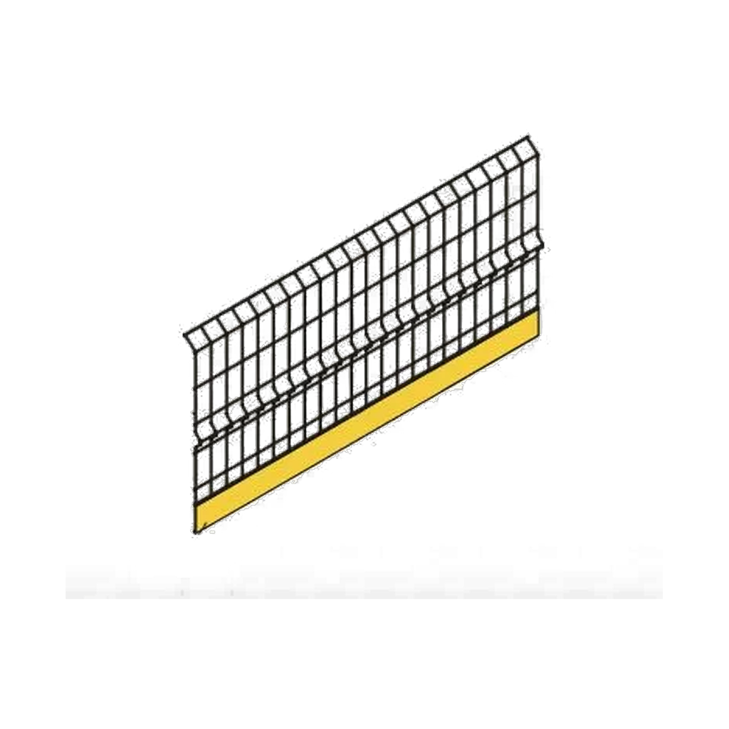 [16-PGC-JAz]] Panneau garde-corps grillagé 2500 mm (jaune RAL 1023) - 2500 x 1060 mm, galvanisé + thermolaqué